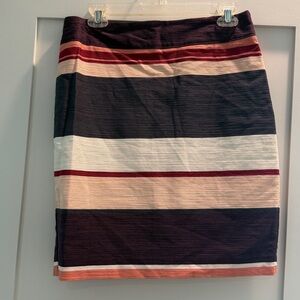 LOFT Textured Purple and White Skirt